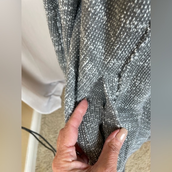 Free People Grey Open Front draped zipper sleeves Cardigan size XS - Picture 6 of 12